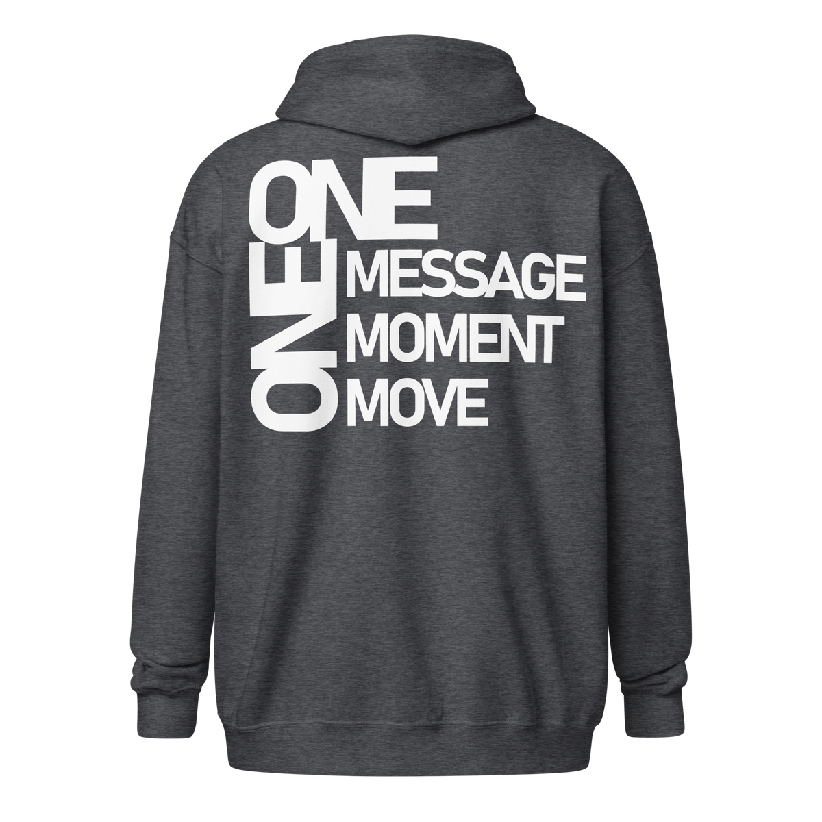 "ONE" ZIPPED HOODIE