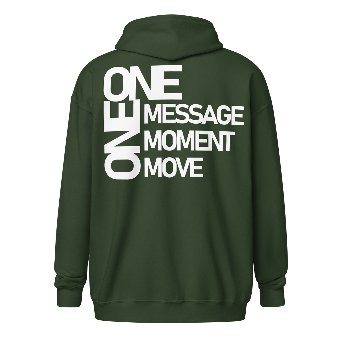 "ONE" ZIPPED HOODIE