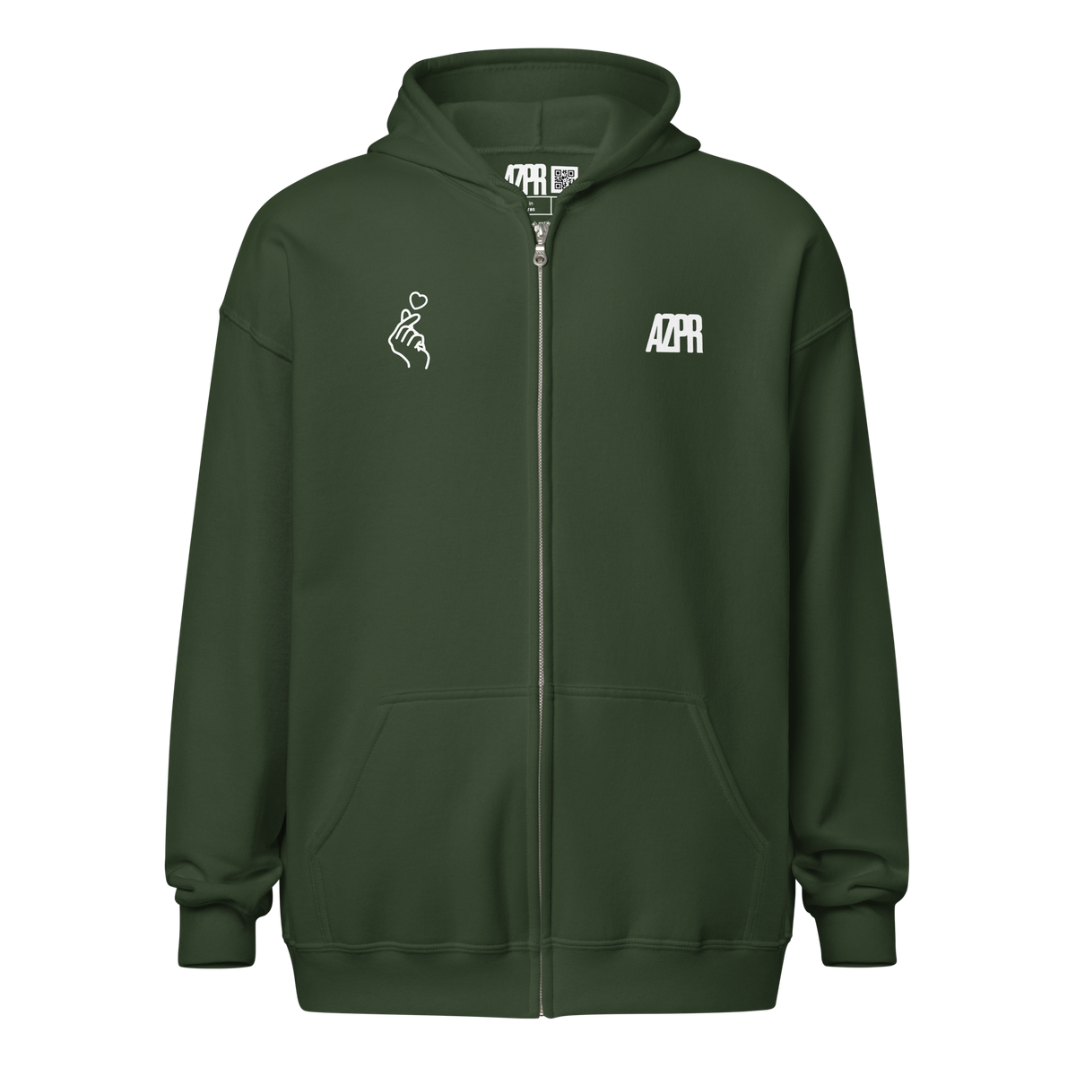 "ONE" ZIPPED HOODIE